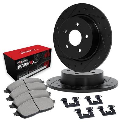 Rareelectrical - New Rear Brake Disc And Pad Kit Compatible With Volkswagen Golf Gti 6 Cyl 2.8L Golf Gls Tdi 4 Cyl - Image 2