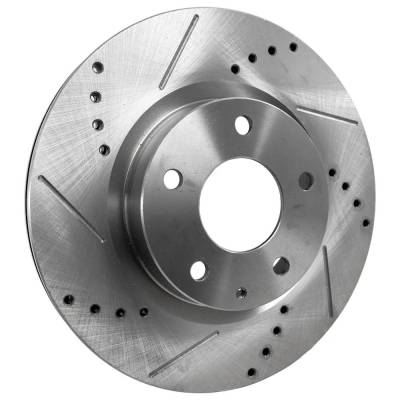 Rareelectrical - New Cross-Drilled And Slotted Brake Disc Compatible With Mazda Cx-3 Sport 4 Cyl 2.0L 3 Touring 4 Cyl - Image 2