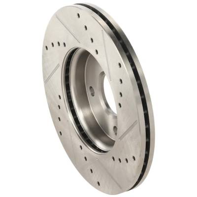 Rareelectrical - New Cross-Drilled And Slotted Brake Disc Compatible With Ford Focus Zx5 4 Cyl 2.0L Focus Zx3 4 Cyl - Image 7