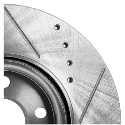 Rareelectrical - New Cross-Drilled And Slotted Brake Disc Compatible With Ford Volvo C70 T5 5 Cyl 2.5L Escape Se 4 - Image 7