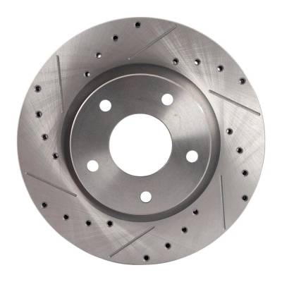Rareelectrical - New Cross-Drilled And Slotted Brake Disc Compatible With Nissan Sentra Sr 4 Cyl 1.8L Sentra Sv 4 Cyl - Image 1