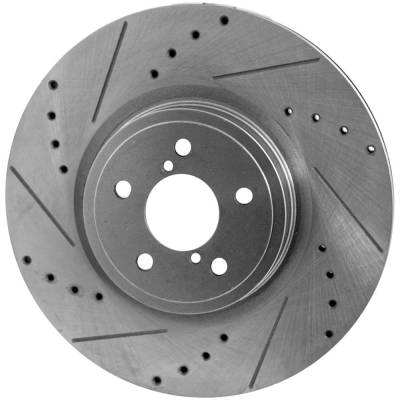 Rareelectrical - New Cross-Drilled And Slotted Brake Disc Compatible With Subaru Forester 2.5I Premium 4 Cyl 2.5L - Image 1