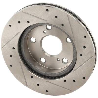 Rareelectrical - New Cross-Drilled And Slotted Brake Disc Compatible With Lexus Scion Toyota Rav4 Limited 4 Cyl 2.5L - Image 6