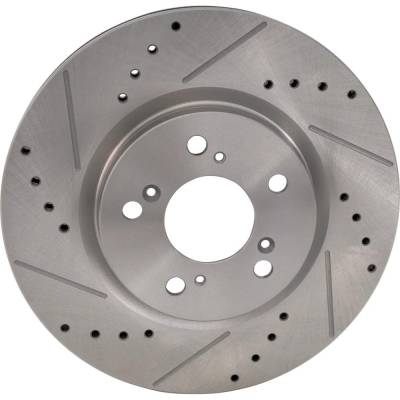 Rareelectrical - New Cross-Drilled And Slotted Brake Disc Compatible With Acura Rl Elite 6 Cyl 3.5L Rl Base 6 Cyl - Image 3
