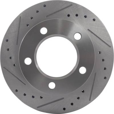 Rareelectrical - New Cross-Drilled And Slotted Brake Disc Compatible With Ford Bronco Xl 8 Cyl 5.0L Bronco Xlt Sport - Image 1