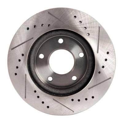 Rareelectrical - New Cross-Drilled And Slotted Brake Disc Compatible With Dodge Mitsubishi Lancer De 4 Cyl 2.0L - Image 4