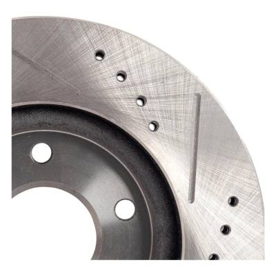 Rareelectrical - New Cross-Drilled And Slotted Brake Disc Compatible With Dodge Mitsubishi Lancer De 4 Cyl 2.0L - Image 7