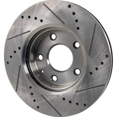 Rareelectrical - New Cross-Drilled And Slotted Brake Disc Compatible With Mazda Cx-3 Touring 4 Cyl 2.0L 3 Sport Gs 4 - Image 3