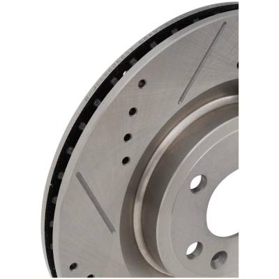 Rareelectrical - New Cross-Drilled And Slotted Brake Disc Compatible With Ford Mustang Gt 8 Cyl 5.0L Mustang Base 6 - Image 4