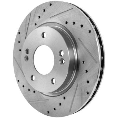 Rareelectrical - New Cross-Drilled And Slotted Brake Disc Compatible With Hyundai Elantra Se 4 Cyl 2.0L Elantra Gls 4 - Image 3