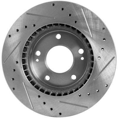Rareelectrical - New Cross-Drilled And Slotted Brake Disc Compatible With Hyundai Elantra Se 4 Cyl 2.0L Elantra Gls 4 - Image 4