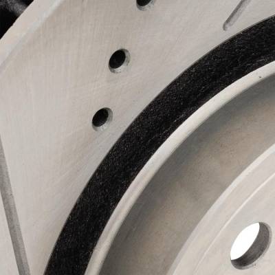 Rareelectrical - New Cross-Drilled And Slotted Brake Disc Compatible With Ford Mustang V6 6 Cyl 3.7L Mustang Ecoboost - Image 4