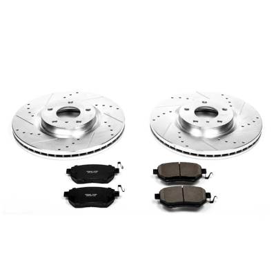 Rareelectrical - New Cross-Drilled Brake Disc And Pad Kit Compatible With Nissan Maxima Se 6 Cyl 3.5L Murano Se 6 Cyl - Image 2