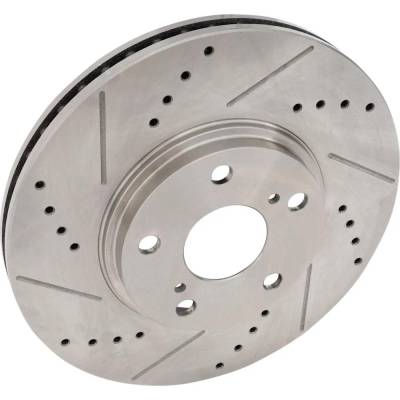 Rareelectrical - New Cross-Drilled And Slotted Brake Disc Compatible With Lexus Toyota Camry Xle 6 Cyl 3.0L Es300 - Image 1