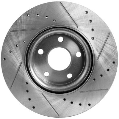Rareelectrical - New Cross-Drilled And Slotted Brake Disc Compatible With Ford Volvo C-Max Energi Titanium 4 Cyl 2.0L - Image 4