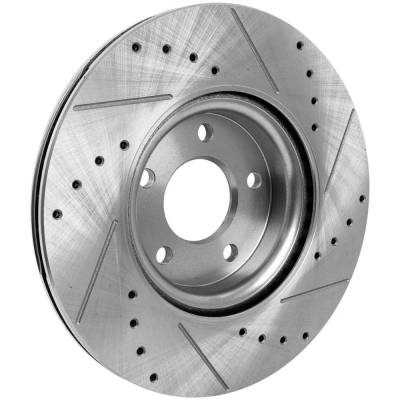 Rareelectrical - New Cross-Drilled And Slotted Brake Disc Compatible With Ford Volvo C-Max Energi Titanium 4 Cyl 2.0L - Image 5