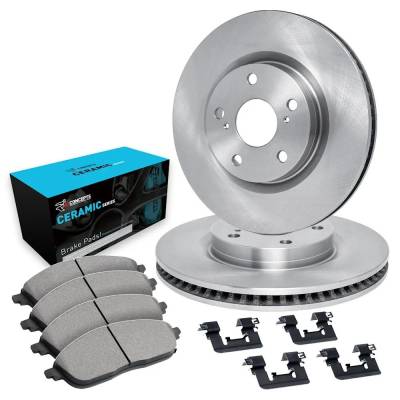 Rareelectrical - New Plain Surface Brake Disc And Pad Kit Compatible With Subaru Tribeca Premium 6 Cyl 3.6L Tribeca - Image 3