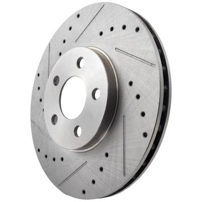 Rareelectrical - New Cross-Drilled And Slotted Brake Disc Compatible With Chrysler Pt Cruiser Gt 4 Cyl 2.4L Pt - Image 3