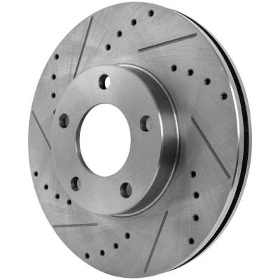 Rareelectrical - New Cross-Drilled And Slotted Brake Disc Compatible With Mazda 3 Sport Gx 4 Cyl 2.0L 3 Gx 4 Cyl 2.0L - Image 3