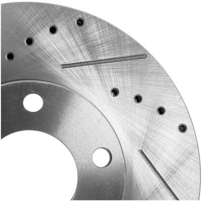 Rareelectrical - New Cross-Drilled And Slotted Brake Disc Compatible With Mazda 3 Sport Gx 4 Cyl 2.0L 3 Gx 4 Cyl 2.0L - Image 7
