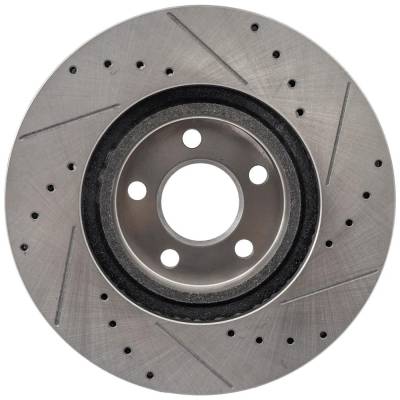 Rareelectrical - New Cross-Drilled And Slotted Brake Disc Compatible With Chrysler Pt Cruiser Limited 4 Cyl 2.4L Pt - Image 4