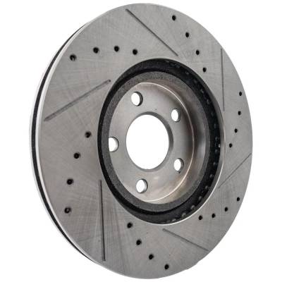 Rareelectrical - New Cross-Drilled And Slotted Brake Disc Compatible With Chrysler Pt Cruiser Limited 4 Cyl 2.4L Pt - Image 5