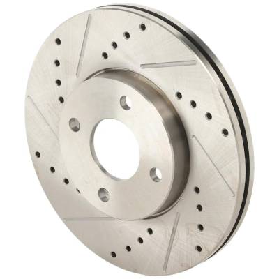 Rareelectrical - New Cross-Drilled And Slotted Brake Disc Compatible With Ford Focus Zx4 4 Cyl 2.0L Focus Ses 4 Cyl - Image 2