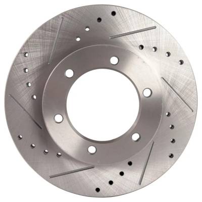 Rareelectrical - New Cross-Drilled And Slotted Brake Disc Compatible With Toyota 4Runner Dlx 6 Cyl 3.0L Pickup Rn63 4 - Image 1