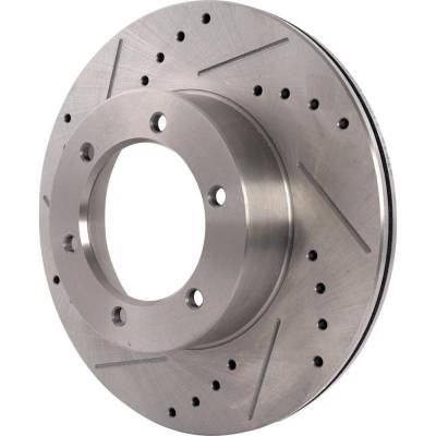 Rareelectrical - New Cross-Drilled And Slotted Brake Disc Compatible With Toyota 4Runner Dlx 6 Cyl 3.0L Pickup Rn63 4 - Image 3