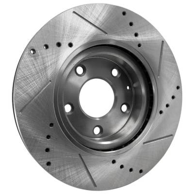 Rareelectrical - New Cross-Drilled And Slotted Brake Disc Compatible With Mazda Cx-3 Gs 4 Cyl 2.0L 3 Sport 4 Cyl 2.0L - Image 4