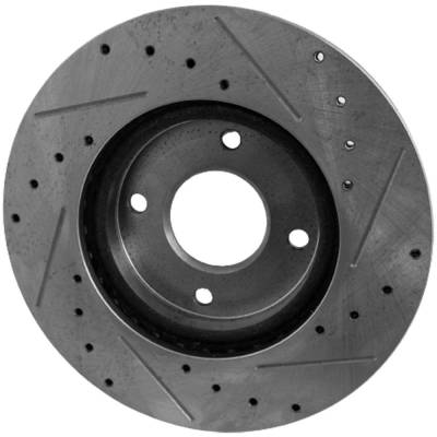 Rareelectrical - New Cross-Drilled And Slotted Brake Disc Compatible With Nissan Sentra Sl 4 Cyl 2.0L Sentra Base 4 - Image 2