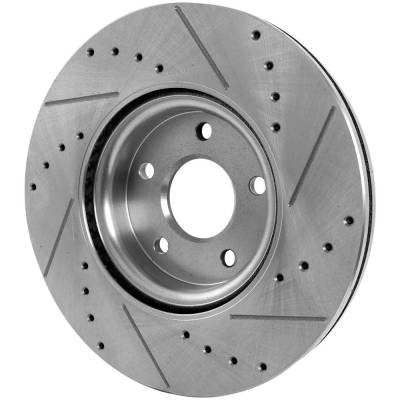 Rareelectrical - New Cross-Drilled And Slotted Brake Disc Compatible With Ford Volvo V50 T5 R-Design 5 Cyl 2.5L - Image 6