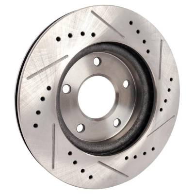 Rareelectrical - New Cross-Drilled And Slotted Brake Disc Compatible With Dodge Mitsubishi Caliber Sxt 4 Cyl 1.8L - Image 6
