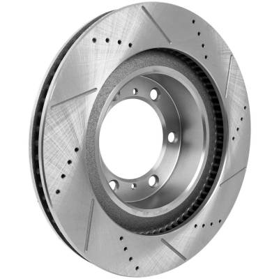 Rareelectrical - New Cross-Drilled And Slotted Brake Disc Compatible With Lexus Toyota 4Runner Trd Pro 6 Cyl 4.0L - Image 5