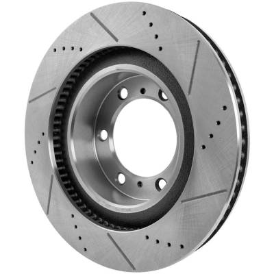Rareelectrical - New Cross-Drilled And Slotted Brake Disc Compatible With Lexus Toyota 4Runner Trd Pro 6 Cyl 4.0L - Image 6