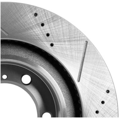 Rareelectrical - New Cross-Drilled And Slotted Brake Disc Compatible With Lexus Toyota 4Runner Trd Pro 6 Cyl 4.0L - Image 7