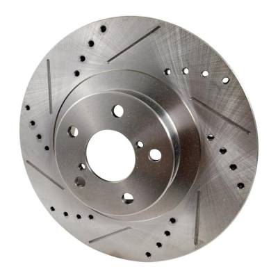 Rareelectrical - New Cross-Drilled And Slotted Brake Disc Compatible With Saab Subaru Forester Xs L.L. Bean Edition 4 - Image 1