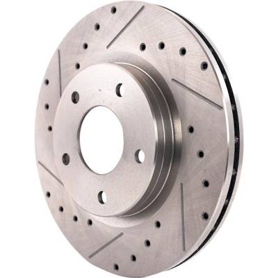 Rareelectrical - New Cross-Drilled And Slotted Brake Disc Compatible With Nissan Sentra Fe+Sv 4 Cyl 1.8L Sentra Sr 4 - Image 3