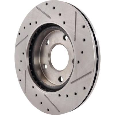 Rareelectrical - New Cross-Drilled And Slotted Brake Disc Compatible With Nissan Sentra Sv 4 Cyl 1.8L Sentra S 4 Cyl - Image 6