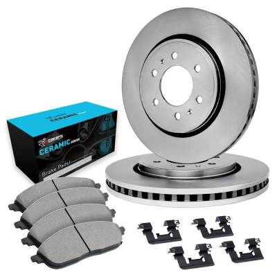 Rareelectrical - New Plain Surface Brake Disc And Pad Kit Compatible With Infiniti Nissan Pathfinder Se 6 Cyl 3.3L - Image 3