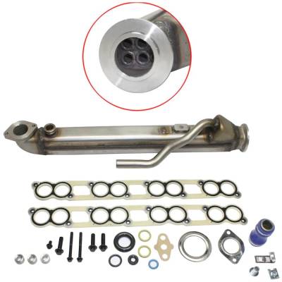 New Straight Tube Egr Cooler Compatible With Ford International F-550 Super Duty Xl 8 Cyl 6.0L F-650