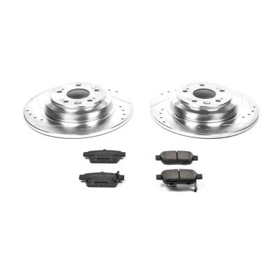 Cross-Drilled Brake Disc And Pad Kit Compatible With Acura Tl Base 6 Cyl 3.5L Tl Sh-Awd 6 Cyl 3.7L