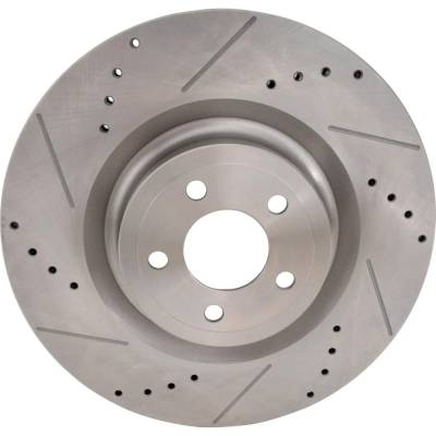 Rareelectrical - New Cross-Drilled And Slotted Brake Disc Compatible With Ford Mustang Gt 8 Cyl 5.0L Mustang Mach 1 8 - Image 3