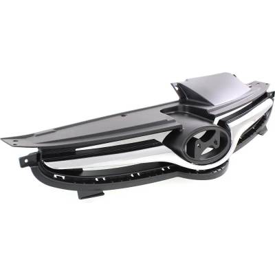 Rareelectrical - New Black Grille Assembly Compatible With Hyundai Elantra Gls 4 Cyl 2.0L Elantra L 4 Cyl 1.8L - Image 3