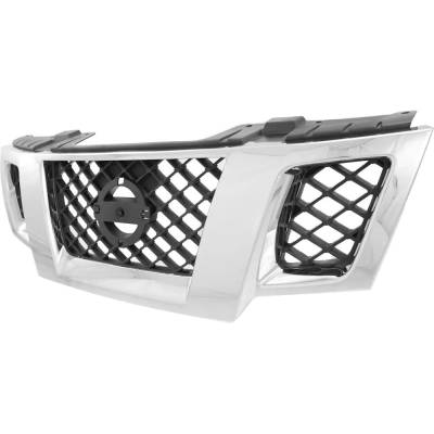 Rareelectrical - New Chrome Shell Grille Assembly Compatible With Nissan Frontier Sl 6 Cyl 4.0L Frontier Desert - Image 2