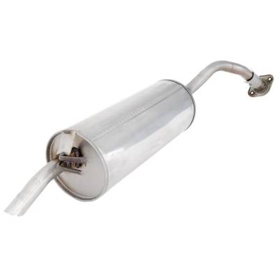 Rareelectrical - New Stainless Steel Muffler Compatible With Toyota Prius Touring 4 Cyl 1.5L Prius Base 4 Cyl 1.5L - Image 2