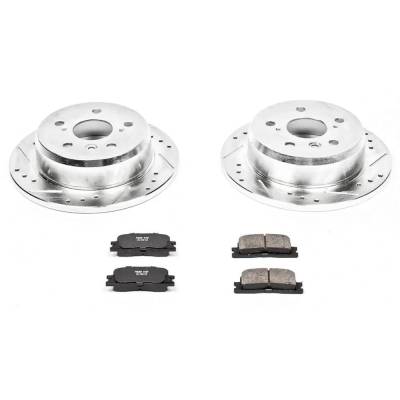 Rareelectrical - New Rear Brake Disc And Pad Kit Compatible With Lexus Toyota Camry Se 6 Cyl 3.0L Es300 Base 6 Cyl - Image 2