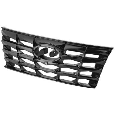 Rareelectrical - New Smoke Black Grille Assembly Compatible With Hyundai Tucson Limited Hybrid 4 Cyl 1.6L Tucson - Image 2