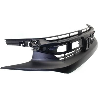 Rareelectrical - New Textured Black Grille Assembly Compatible With Honda Civic Lx 4 Cyl 2.0L Civic Ex-L 4 Cyl 1.5L - Image 3