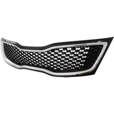 Rareelectrical - New Black Grille Assembly Compatible With Kia Optima Limited 4 Cyl 2.0L Optima Sx Turbo 4 Cyl 2.0L - Image 2
